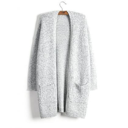 Long Sleeve Knit Sweater Cardigan Coat